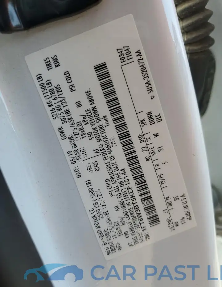 1FT8W3BT5KEF16144# 12