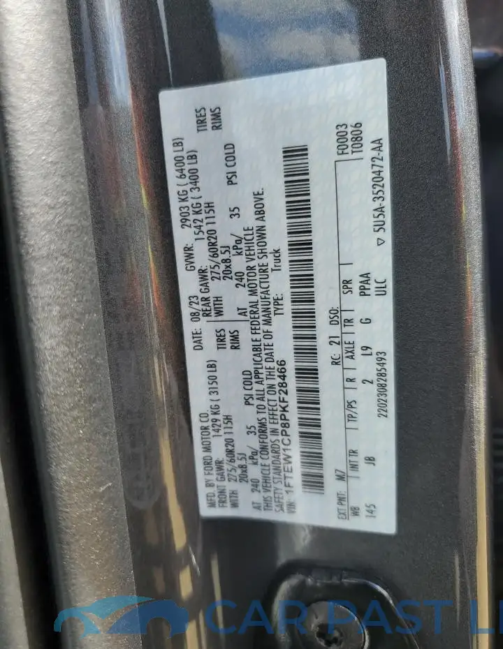 1FTEW1CP8PKF28466# 12