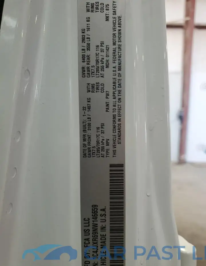 1C4JJXR69NW146659# 13