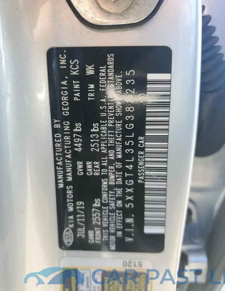 5XXGT4L35LG388235# 12