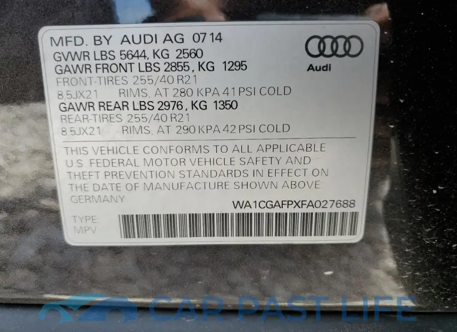 WA1CGAFPXFA027688# 13