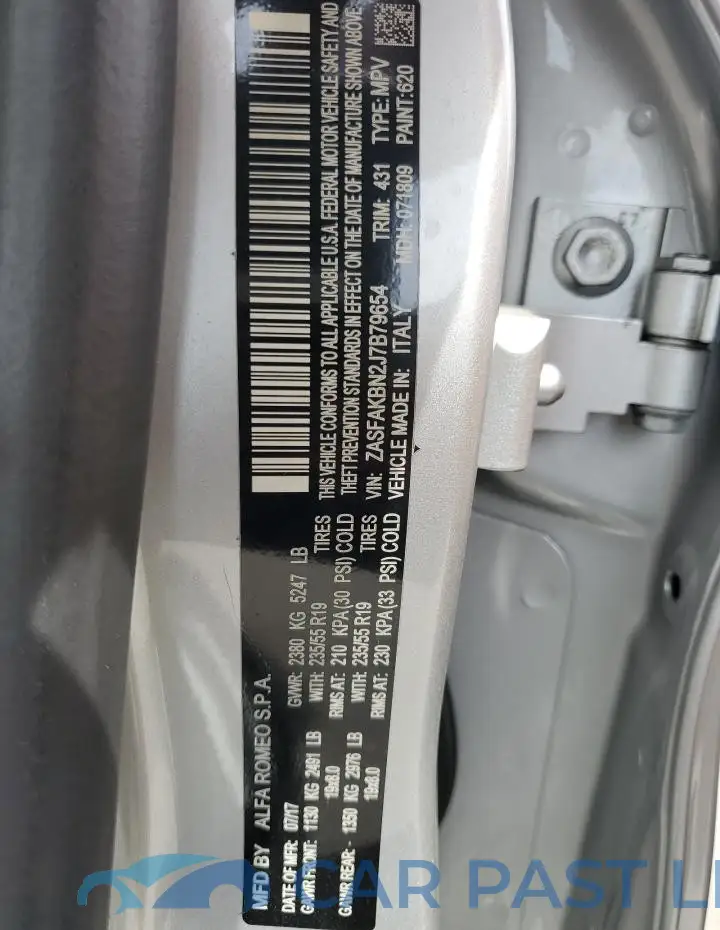 ZASFAKBN2J7B79654# 12