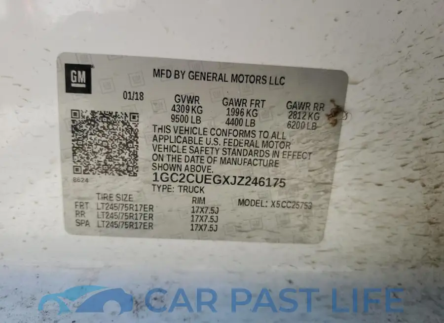 1GC2CUEGXJZ246175# 12