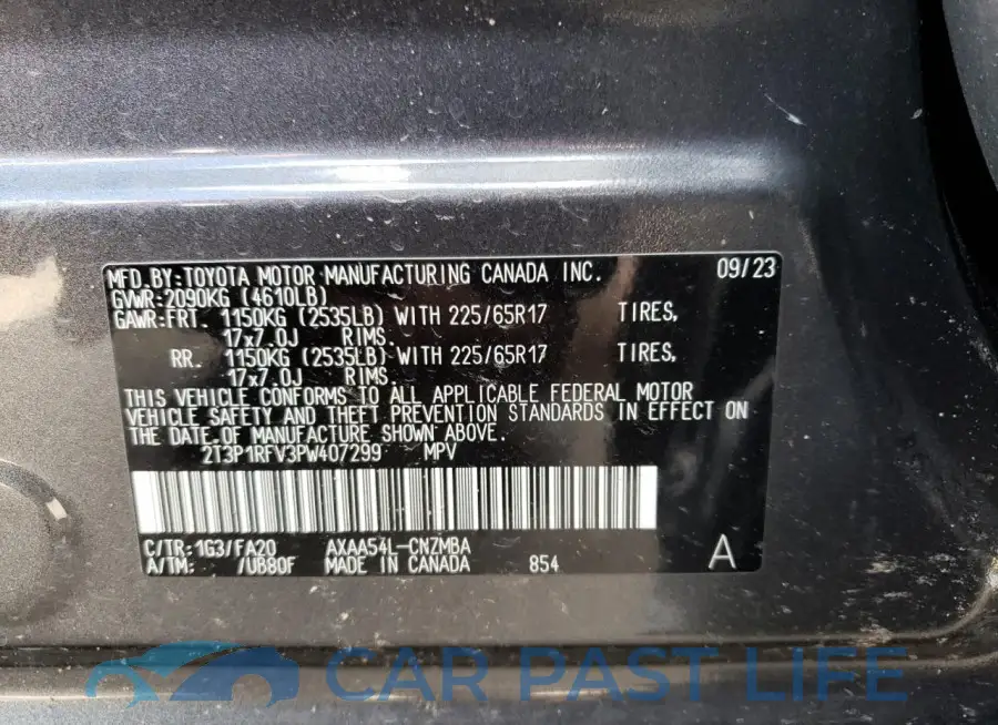 2T3P1RFV3PW407299# 12