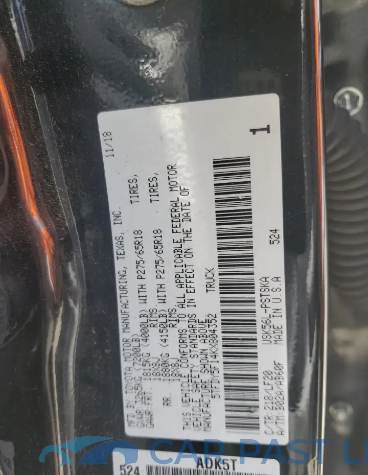5TFDY5F14KX804352# 12