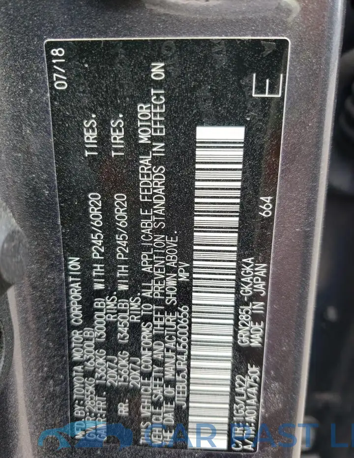 JTEBU5JR4J5600656# 12