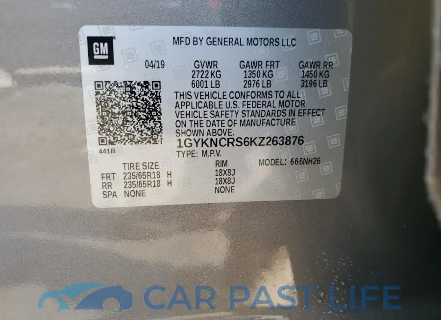 1GYKNCRS6KZ263876# 13