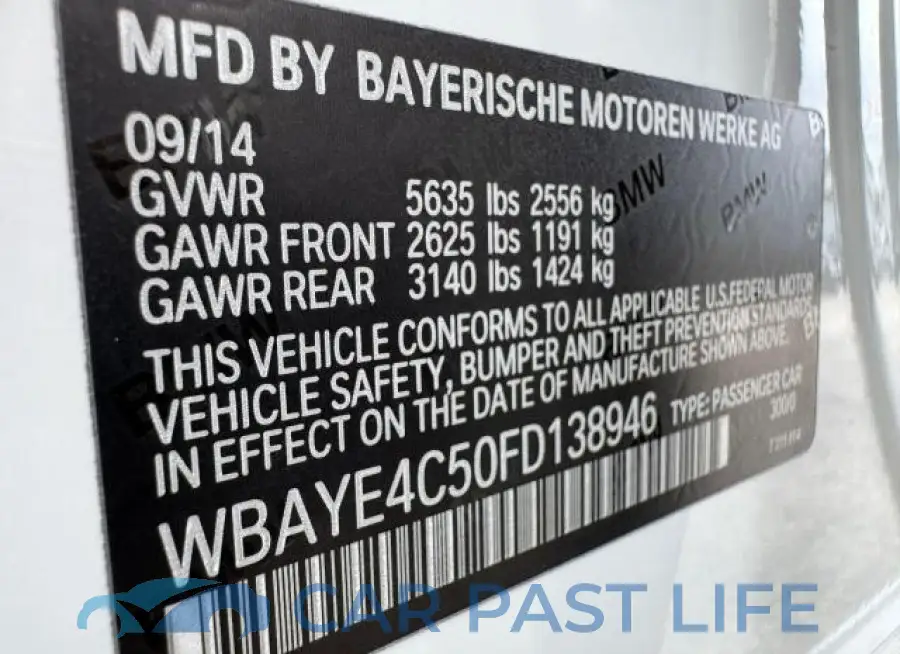 WBAYE4C50FD138946# 15