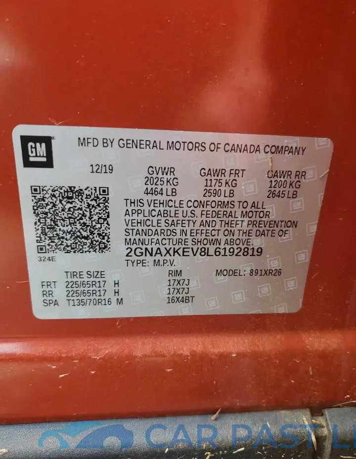 2GNAXKEV8L6192819# 13