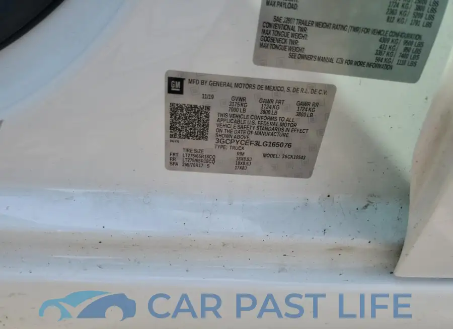 3GCPYCEF3LG165076# 12