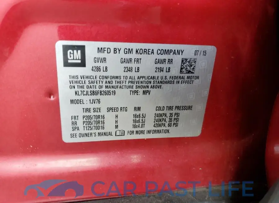 KL7CJLSB6FB260519# 12