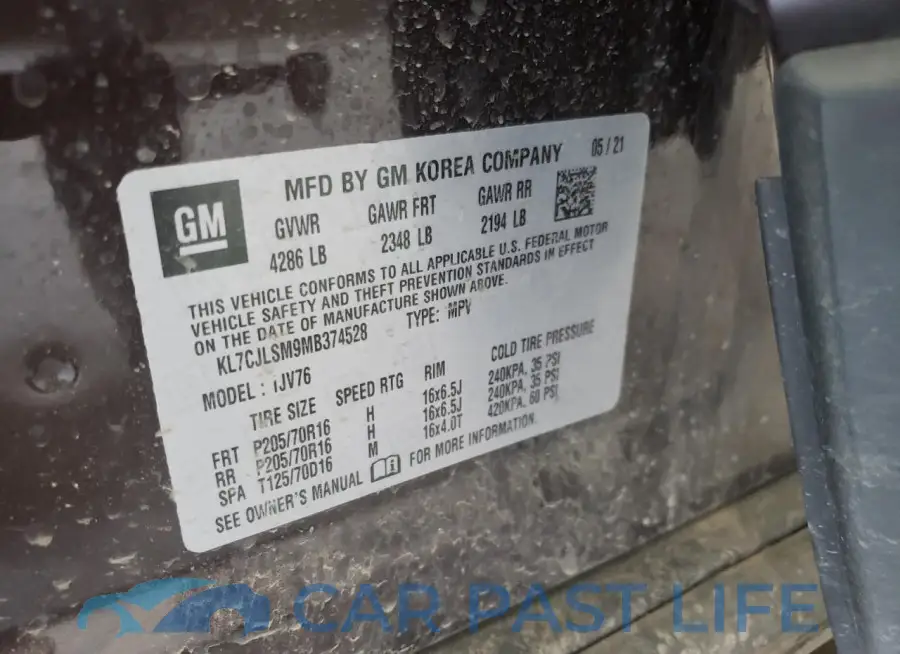 KL7CJLSM9MB374528# 13