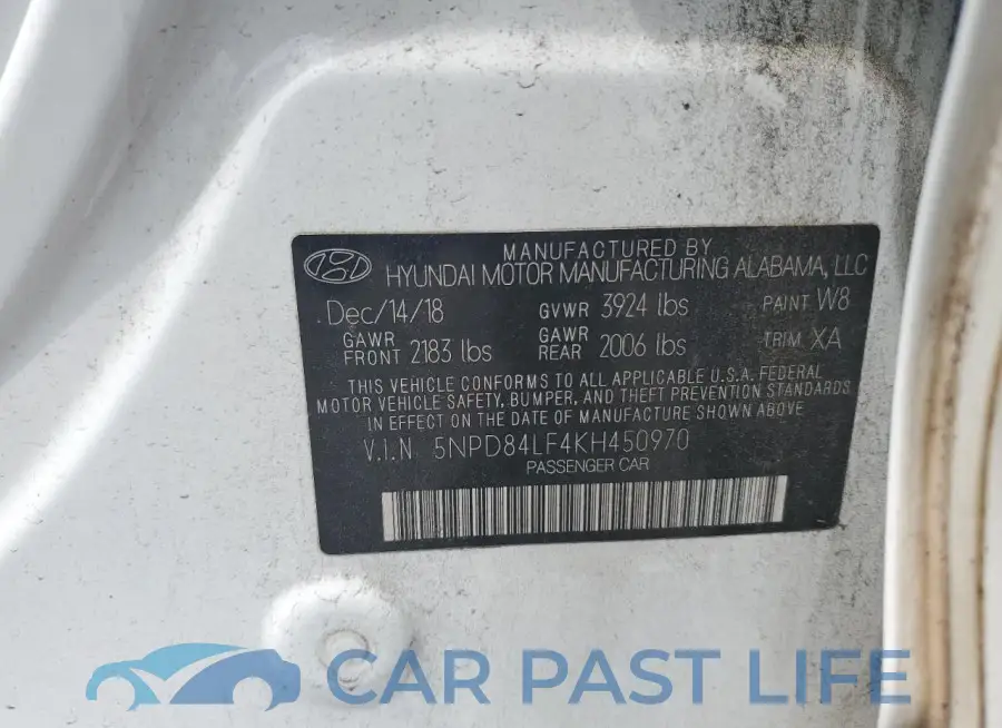 5NPD84LF4KH450970# 12