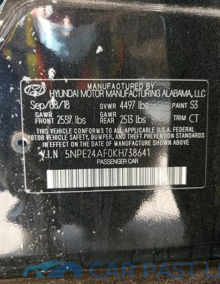 5NPE24AF0KH738641# 12