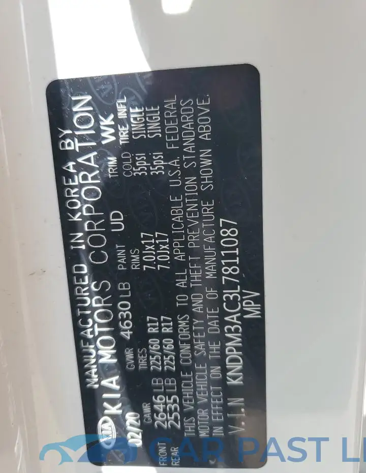KNDPM3AC3L7811087# 13