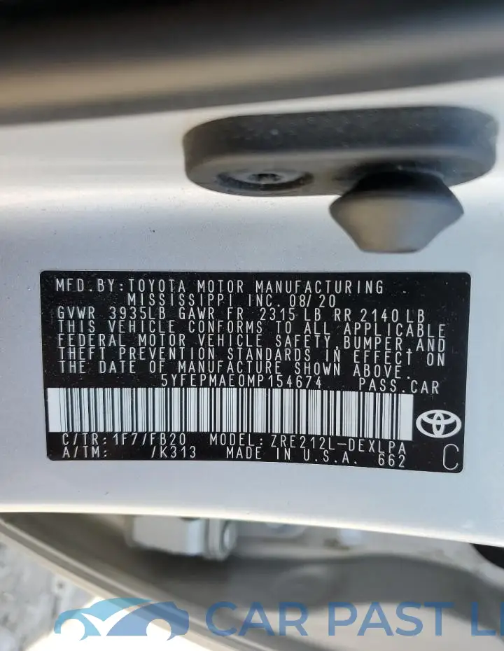 5YFEPMAE0MP154674# 12