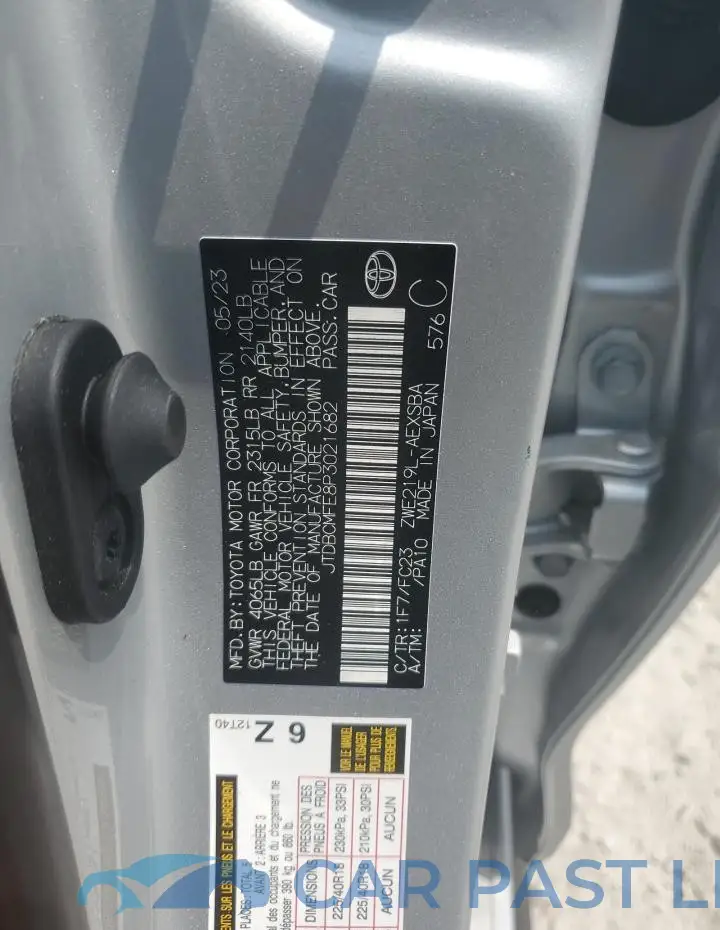 JTDBCMFE8P3021682# 12