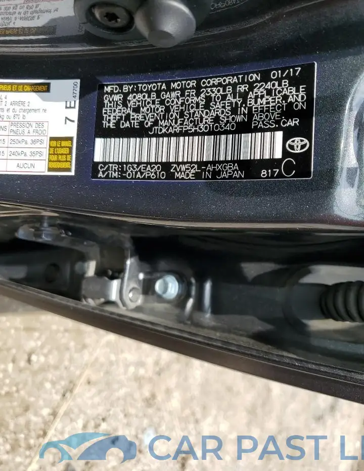 JTDKARFP5H3010340# 12