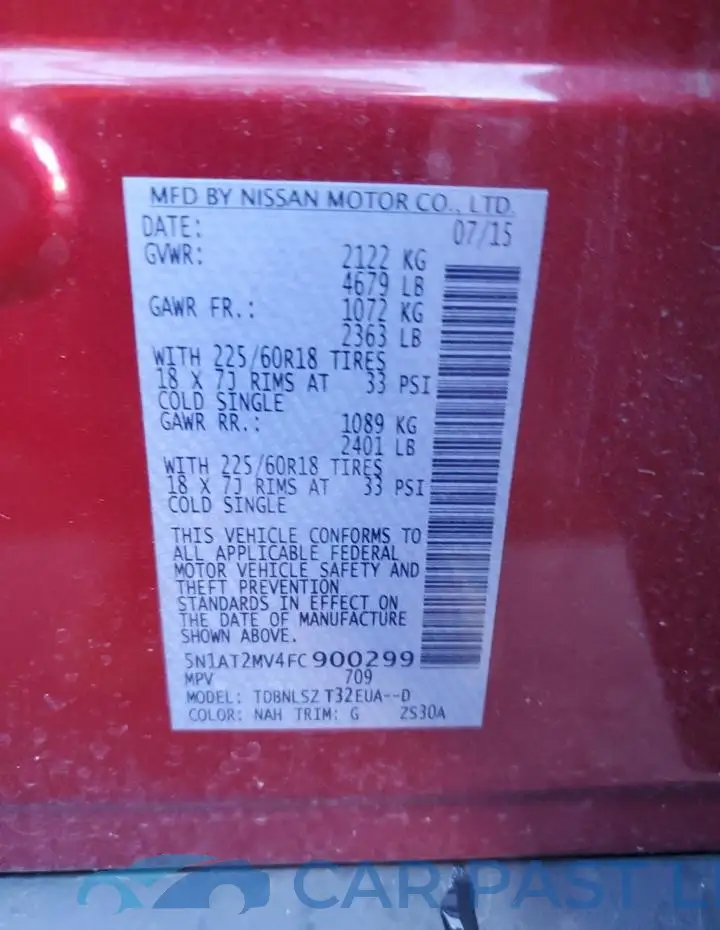 5N1AT2MV4FC900299# 13