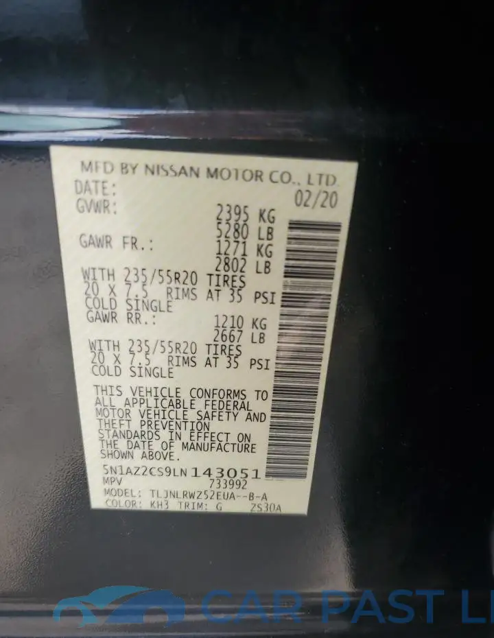 5N1AZ2CS9LN143051# 13