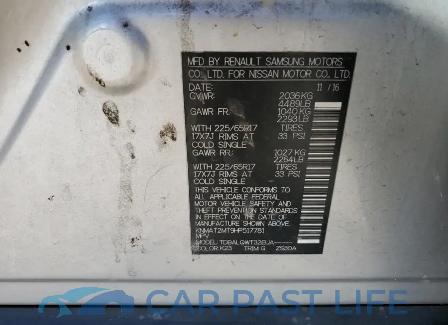 KNMAT2MT9HP517781# 13