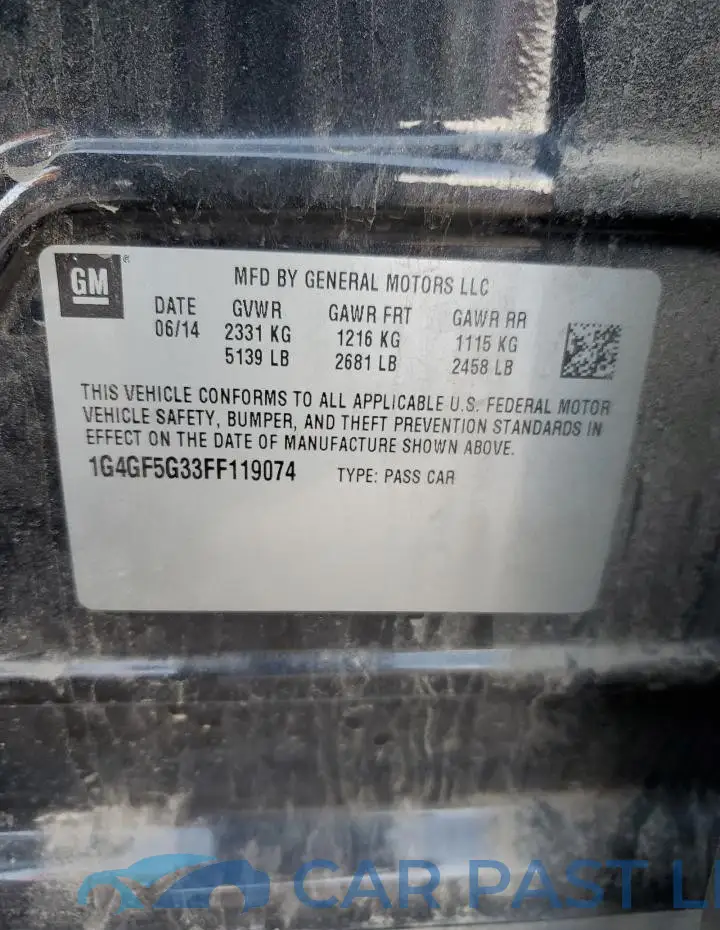 1G4GF5G33FF119074# 12