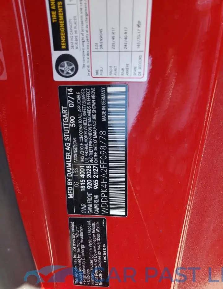 WDDPK4HA2FF098778# 13