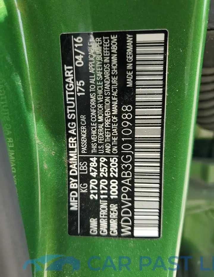 WDDVP9AB3GJ010988# 13