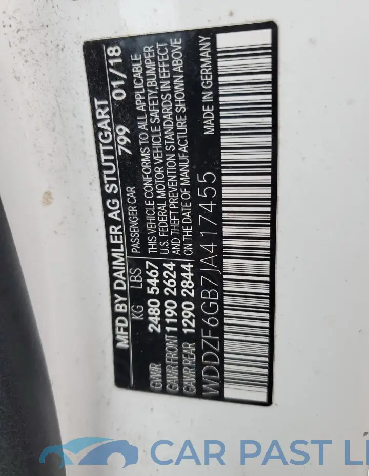 WDDZF6GB7JA417455# 12