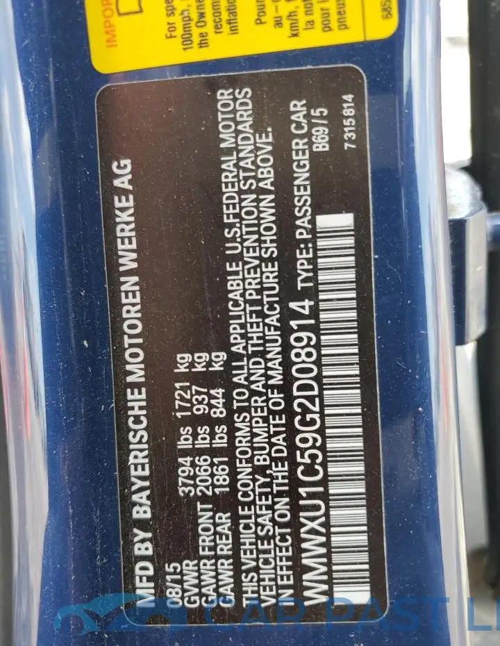 WMWXU1C59G2D08914# 13