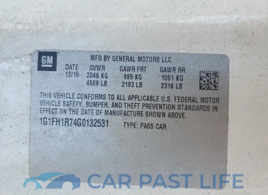 1G1FH1R74G0132531# 12