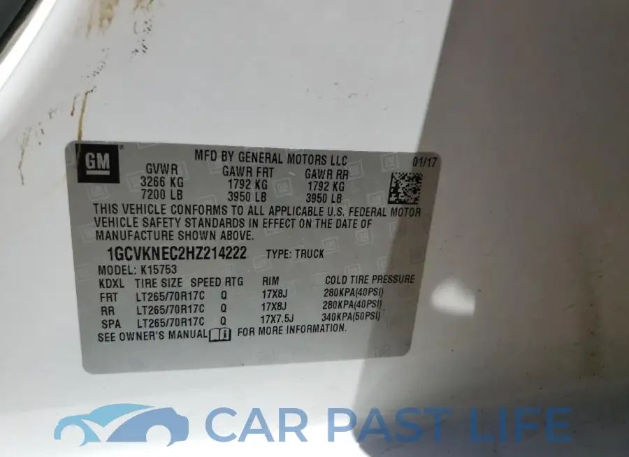 1GCVKNEC2HZ214222# 12