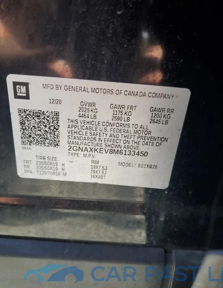 2GNAXKEV8M6133450# 13