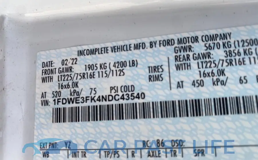 1FDWE3FK4NDC43540# 10