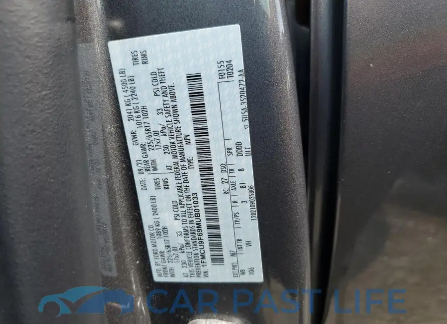1FMCU9F69MUB01033# 13