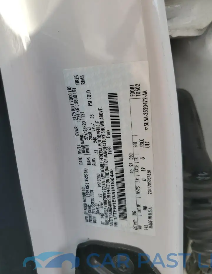 1FTEW1EG3HKD68446# 12