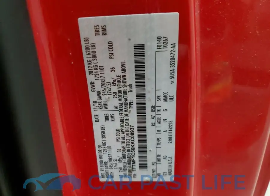 1FTMF1C56KKC08937# 12
