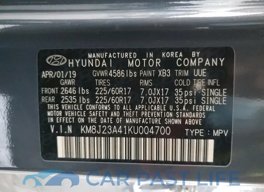 KM8J23A41KU004700# 12