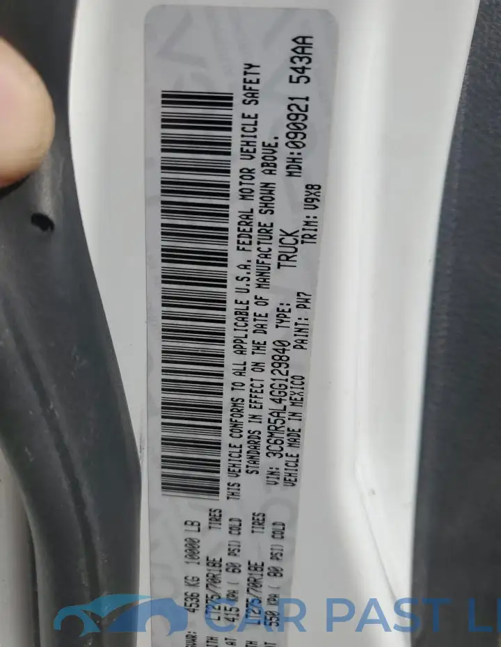 3C6MR5AL4GG129840# 12
