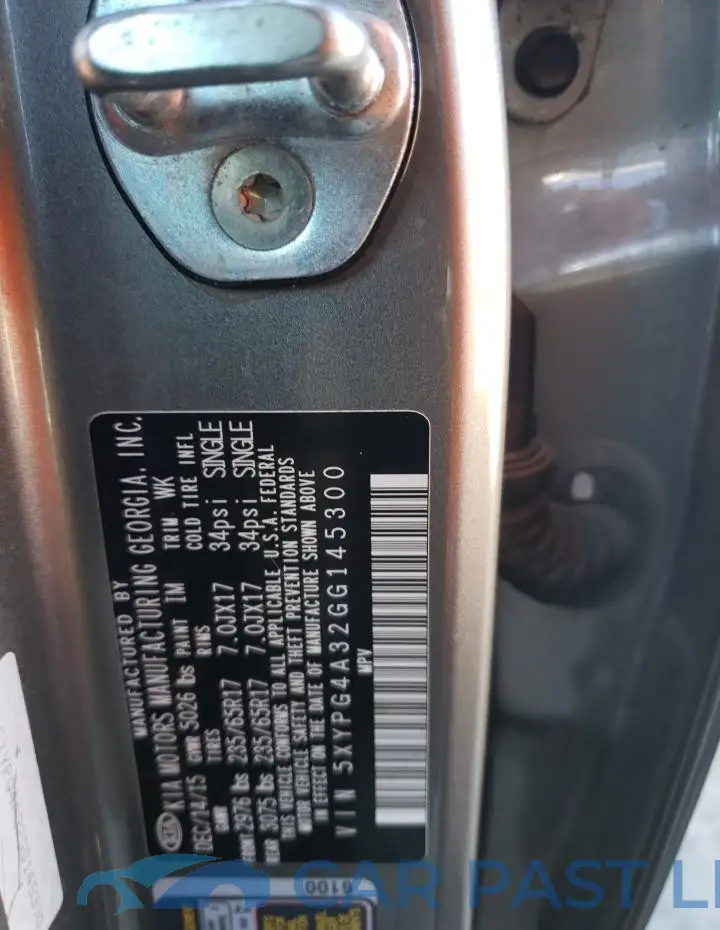 5XYPG4A32GG145300# 12