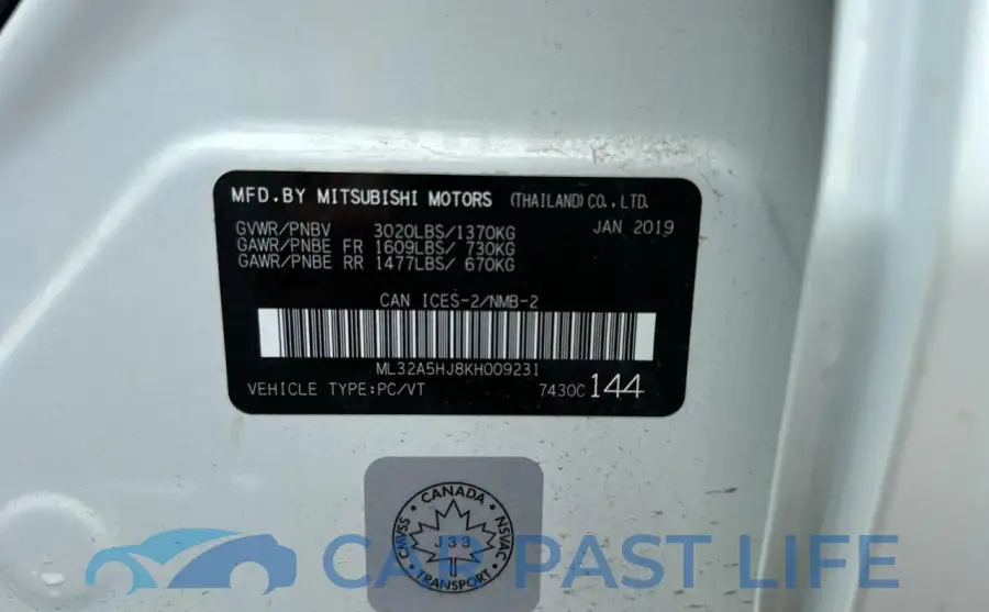 ML32A5HJ8KH009231# 10