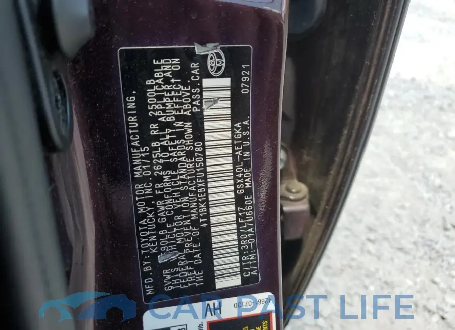 4T1BK1EBXFU150780# 12