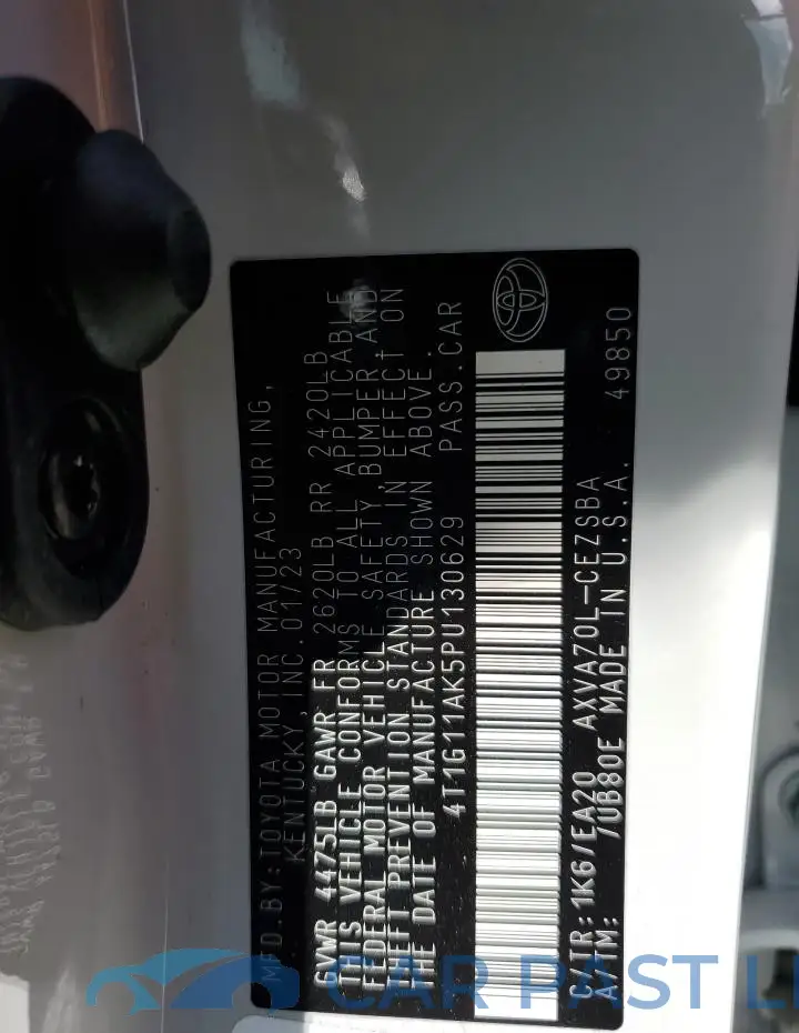 4T1G11AK5PU130629# 12