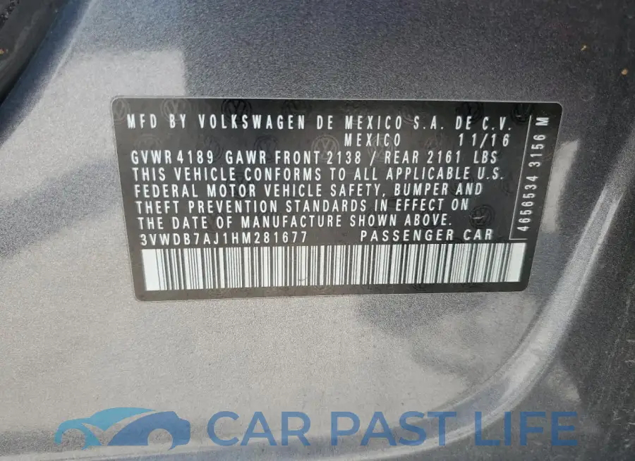 3VWDB7AJ1HM281677# 12
