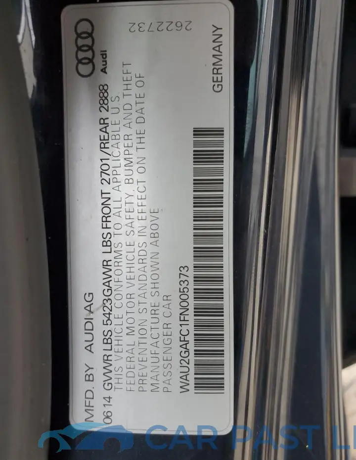 WAU2GAFC1FN005373# 12