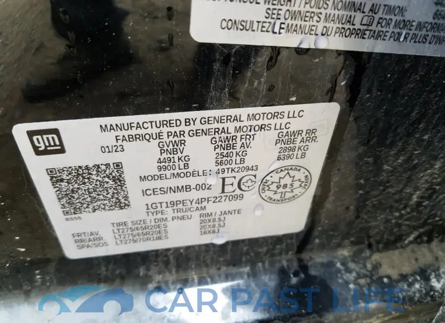1GT19PEY4PF227099# 12