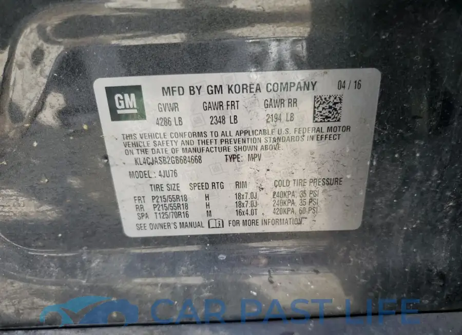 KL4CJASB2GB684668# 12