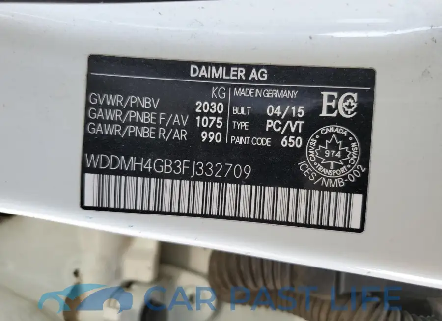 WDDMH4GB3FJ332709# 12