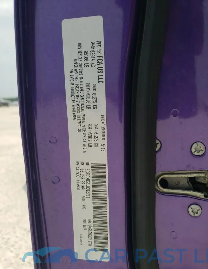 2C3CDXBG5JH312711# 12