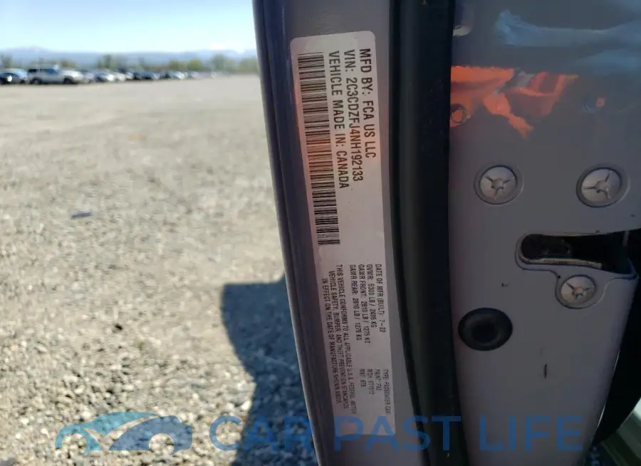 2C3CDZFJ4NH192133# 12